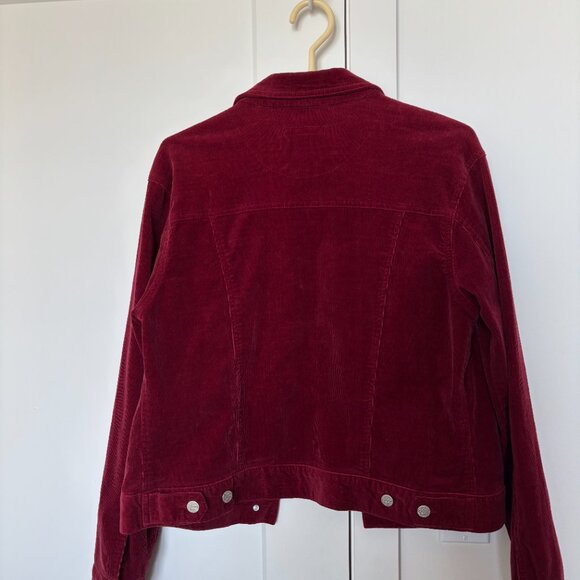 Point Zero Corduroy Cherry Red Jacket size M - Picture 3 of 5